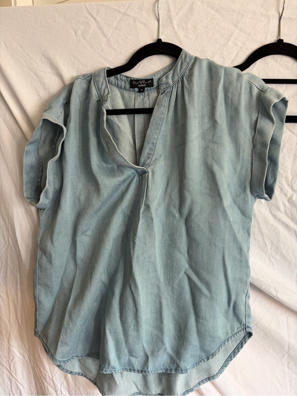 Velvet Heart Light Blue Short Sleeve V-Neck Tunic